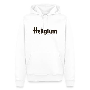 Hellgium - Männer Premium Bio Hoodie - Weiß - Vorne - Nico (187cm)