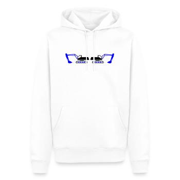 bagger 2 - Männer Premium Bio Hoodie - Weiß - Vorne - Nico (187cm)