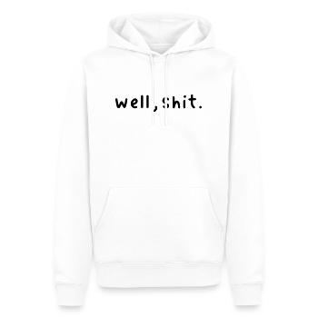 Oh merde - Sweat à capuche Premium bio Homme - blanc - Devant - Nico (187cm)