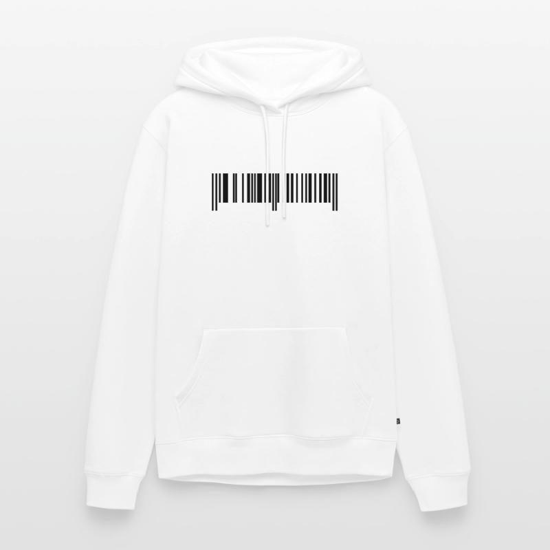 Barcode - Strichcode Männer Premium Bio Hoodie