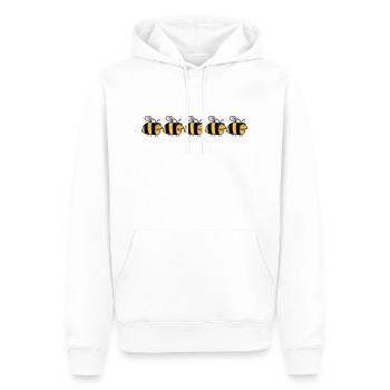 Abeilles fat drôles - Sweat à capuche Premium bio Homme - blanc - Devant - Nico (187cm)