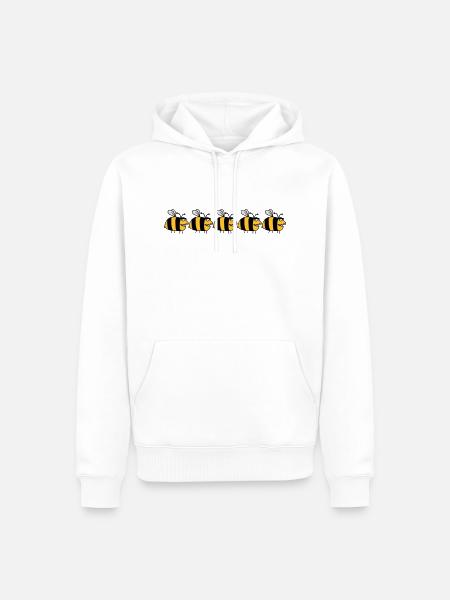 Funny fat bees - Men’s Premium Organic Hoodie - white