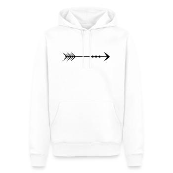 Flèche noire - Sweat à capuche Premium bio Homme - blanc - Devant - Nico (187cm)