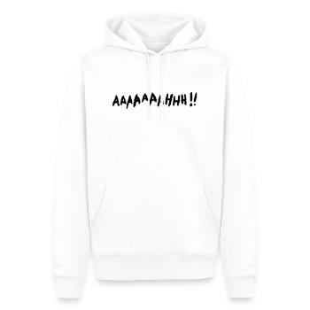 AAAAAAAAAHHH - Spasme hurlant - Sweat à capuche Premium bio Homme - blanc - Devant - Nico (187cm)