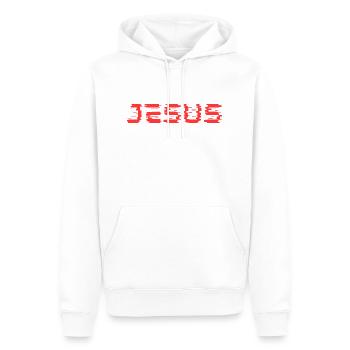 Jesus rot - Männer Premium Bio Hoodie - Weiß - Vorne - Nico (187cm)