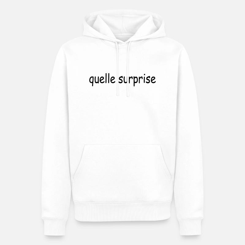Source : Surprise - Sweat à capuche Premium bio Homme - blanc