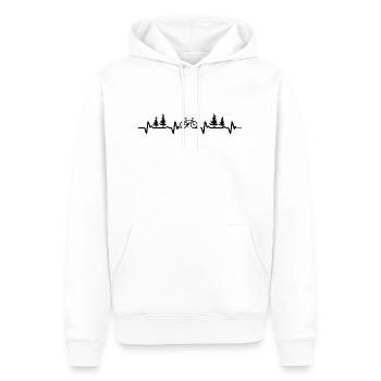 Fahrrad Herzschlag Wald Natur Baum - Männer Premium Bio Hoodie - Weiß - Vorne - Nico (187cm)