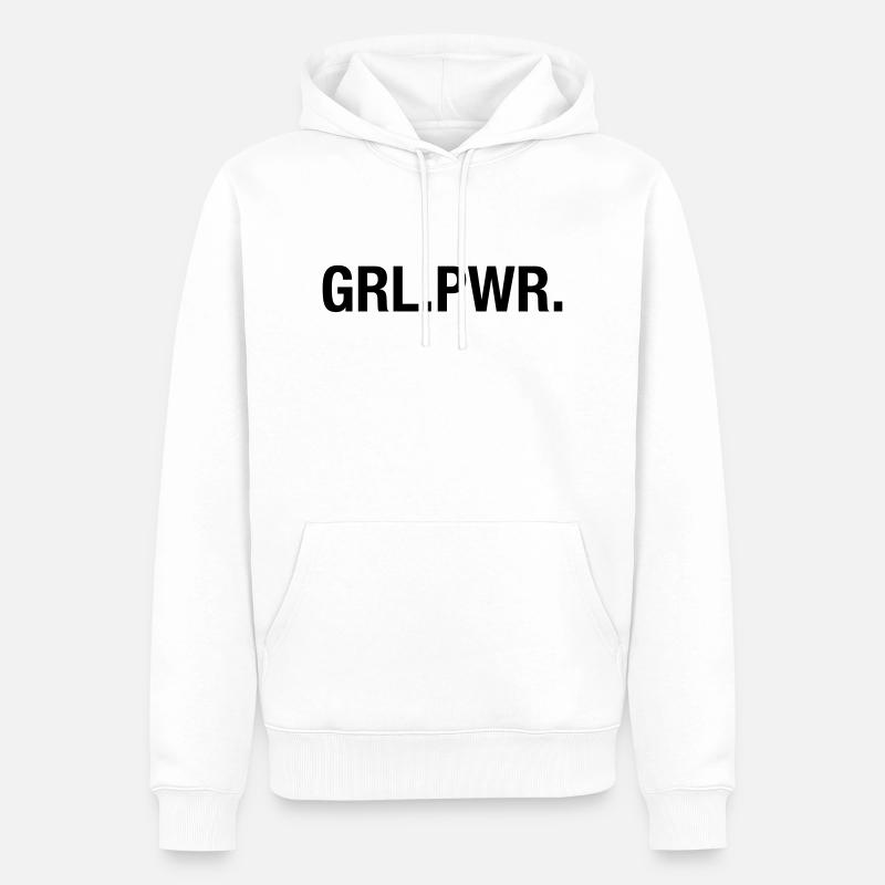 GRL.PWR. - Männer Premium Bio Hoodie - Weiß