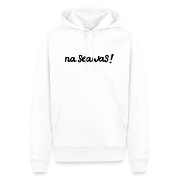 Österreichischer Dialekt Mundart Servus na seawas - Männer Premium Bio Hoodie - Weiß - Vorne - Nico (187cm)