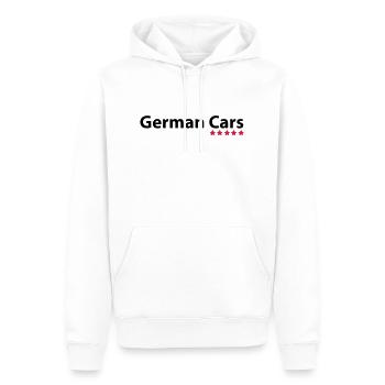 German Cars - Männer Premium Bio Hoodie - Weiß - Vorne - Nico (187cm)