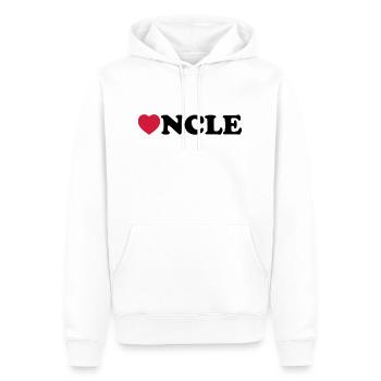 Uncle heart - Männer Premium Bio Hoodie - Weiß - Vorne - Nico (187cm)