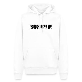 Borkum Skyline - Männer Premium Bio Hoodie - Weiß - Vorne - Nico (187cm)