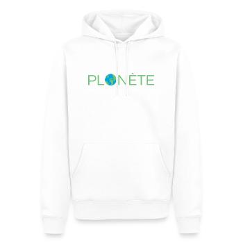planète idée cadeau - Sweat à capuche Premium bio Homme - blanc - Devant - Nico (187cm)