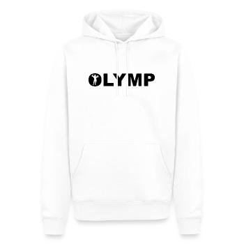 Olymp Berg der Götter und der Kräfte. Bodybuilder - Männer Premium Bio Hoodie - Weiß - Vorne - Nico (187cm)