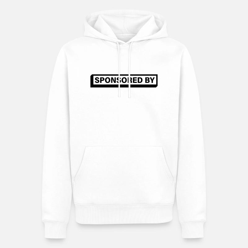 Commandité par - Sweat à capuche Premium bio Homme - blanc