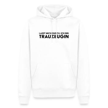 Let me through I'm maid of honor wedding bachelor party - Men’s Premium Organic Hoodie - white - Front - Nico (187cm)