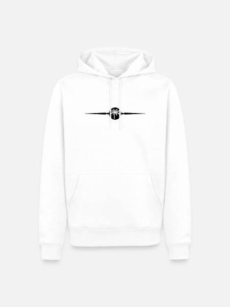Palm Tree Symbol Line - Men’s Premium Organic Hoodie - white