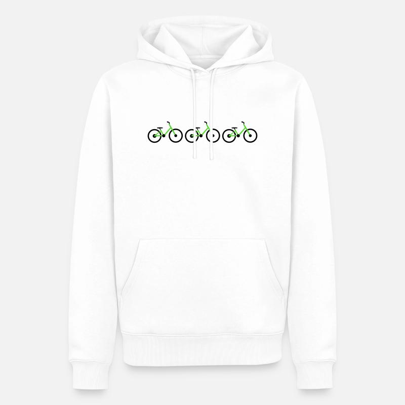Vélos - Sweat à capuche Premium bio Homme - blanc