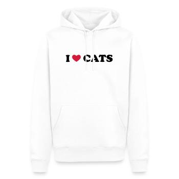 I Love Cats - Männer Premium Bio Hoodie - Weiß - Vorne - Nico (187cm)