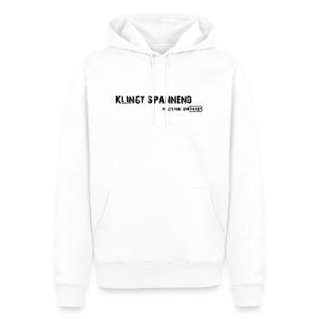 Klingt spannend - Männer Premium Bio Hoodie - Weiß - Vorne - Nico (187cm)