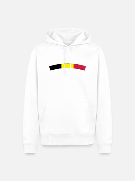 Belgique (V) - Men’s Premium Organic Hoodie - white
