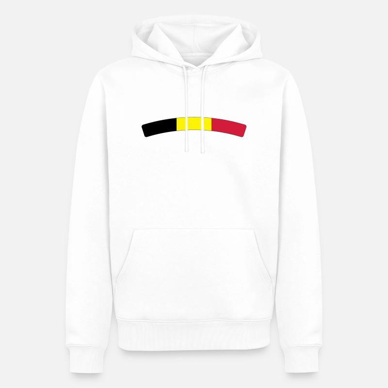 Belgique (V) - Männer Premium Bio Hoodie - Weiß