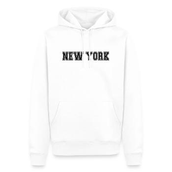 New York - Sweat à capuche Premium bio Homme - blanc - Devant - Nico (187cm)