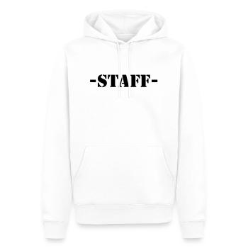 staff - Sweat à capuche Premium bio Homme - blanc - Devant - Nico (187cm)