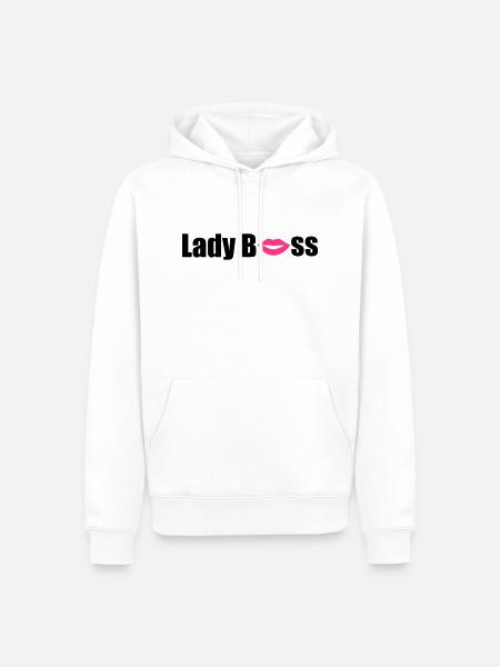 Lady Boss - Men’s Premium Organic Hoodie - white