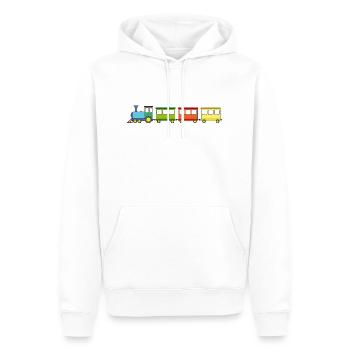 Train Enfants Locomotive - Sweat à capuche Premium bio Homme - blanc - Devant - Nico (187cm)