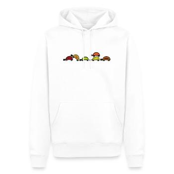 Défilé de tortues - Sweat à capuche Premium bio Homme - blanc - Devant - Nico (187cm)