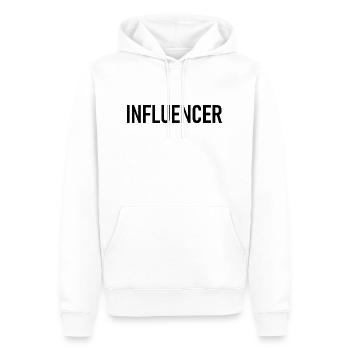 Influencer Slogan - Logo - Advertising - Marketing - Men’s Premium Organic Hoodie - white - Front - Nico (187cm)