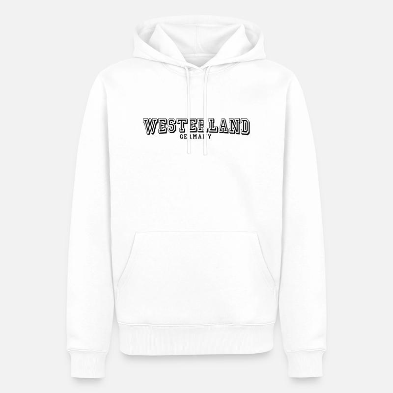 Westerland - Sweat à capuche Premium bio Homme - blanc