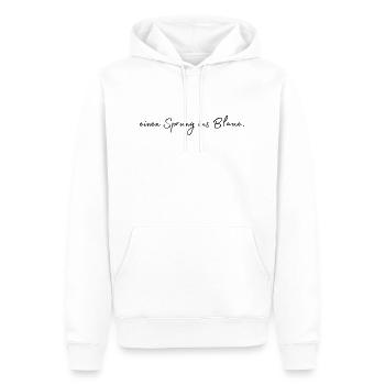 Leap into the blue - Men’s Premium Organic Hoodie - white - Front - Nico (187cm)