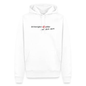 Ich korrigiere Fehler – Lehrerhumor - Männer Premium Bio Hoodie - Weiß - Vorne - Nico (187cm)