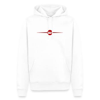 Élément de symbole de couronne - Sweat à capuche Premium bio Homme - blanc - Devant - Nico (187cm)