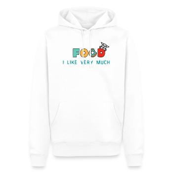 Food - Men’s Premium Organic Hoodie - white - Front - Nico (187cm)