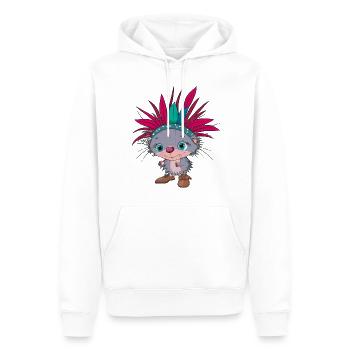Apache porcupine - Men’s Premium Organic Hoodie - white - Front - Nico (187cm)
