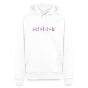 Freiheit - Männer Premium Bio Hoodie - Weiß - Vorne - Nico (187cm)