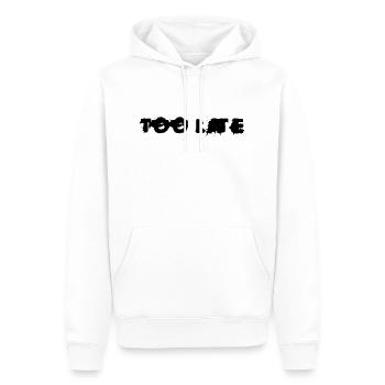 Lettres trop tardives sanglantes police sanglante Vector - Sweat à capuche Premium bio Homme - blanc - Devant - Nico (187cm)