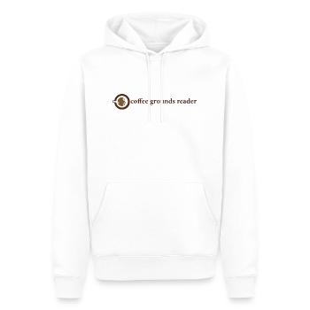Lire le marc de café, c’est cool - Sweat à capuche Premium bio Homme - blanc - Devant - Nico (187cm)