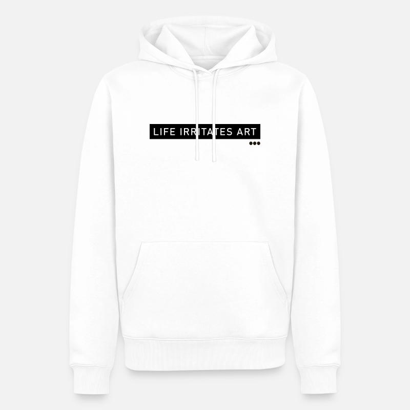 La vie irrite l’art - Sweat à capuche Premium bio Homme - blanc