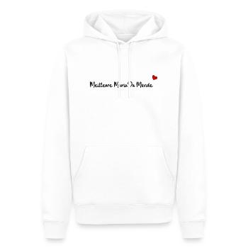 Meilleure mama du monde - Sweat à capuche Premium bio Homme - blanc - Devant - Nico (187cm)