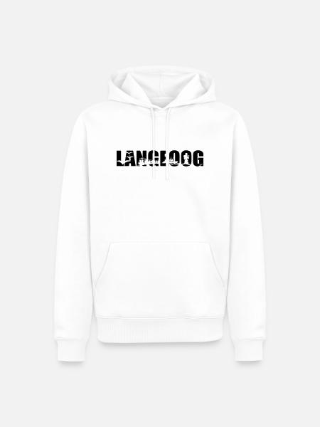 Langeoog Skyline - Männer Premium Bio Hoodie - Weiß
