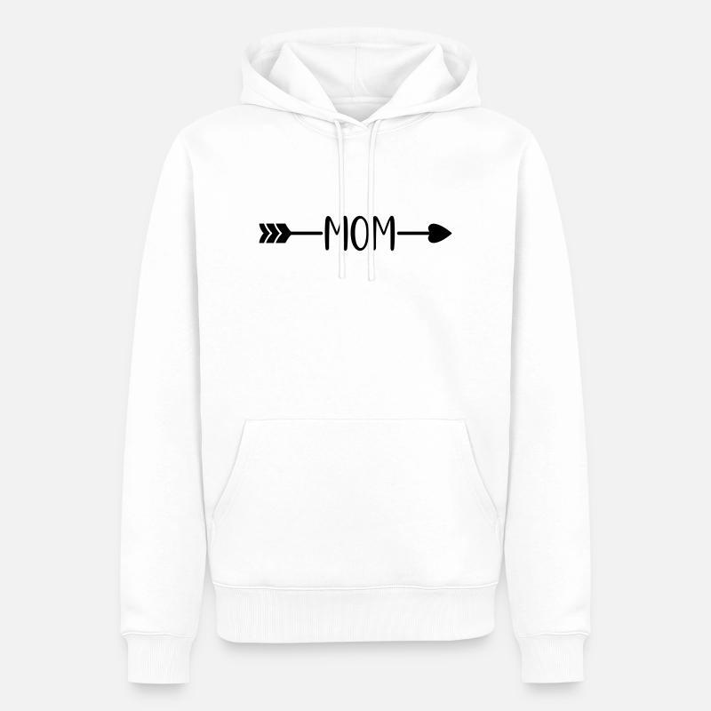 Maman - Sweat à capuche Premium bio Homme - blanc