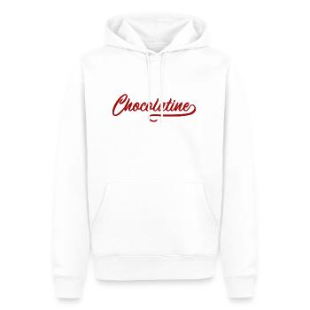 Chocolatine - Sweat à capuche Premium bio Homme - blanc - Devant - Nico (187cm)