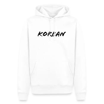 Coréen - Sweat à capuche Premium bio Homme - blanc - Devant - Nico (187cm)