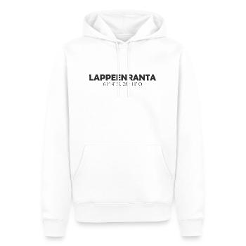Lappeenranta - Finland - Coordinates - Longitude - Männer Premium Bio Hoodie - Weiß - Vorne - Nico (187cm)