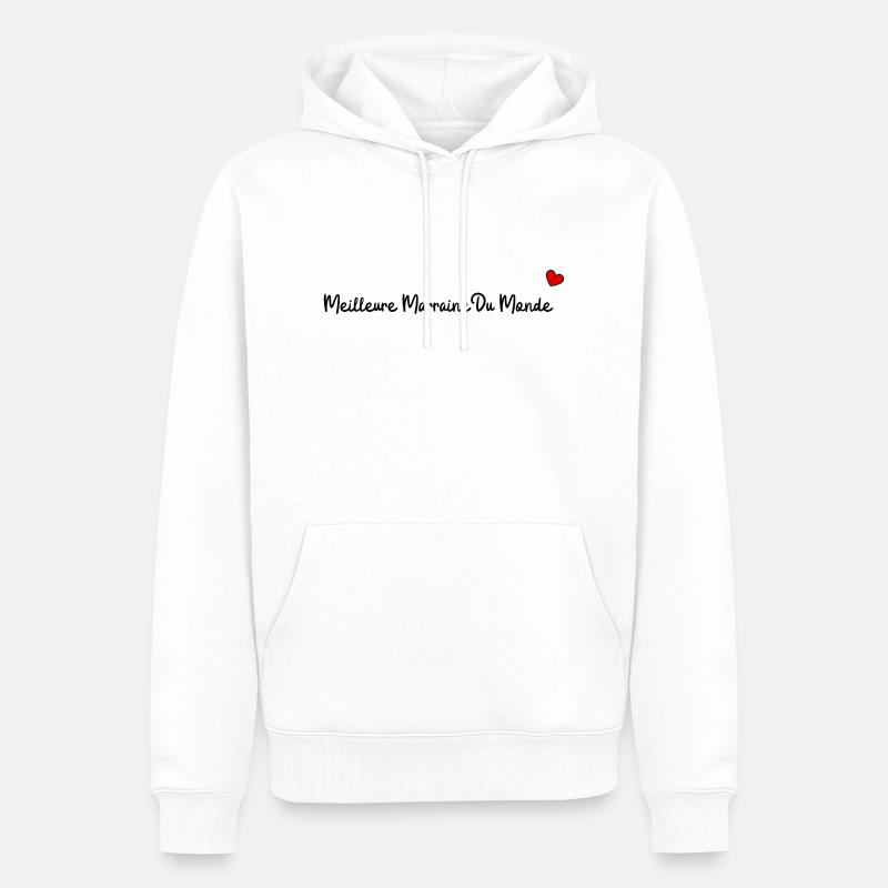 Meilleure marraine du monde - Sweat à capuche Premium bio Homme - blanc