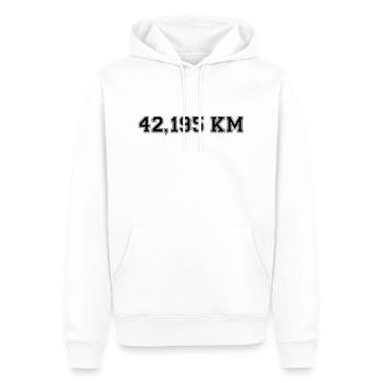 Marathon - Sweat à capuche Premium bio Homme - blanc - Devant - Nico (187cm)